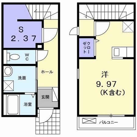 プルメリアBの物件間取画像